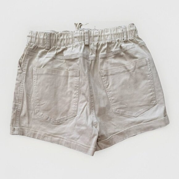 No Comment Shorts Womens Size Large Cotton Blend Beige Neutral Khaki - Picture 4 of 4